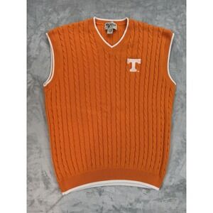 Tennessee Vols Volunteers Men's XL Cable Knit Sweater Vest Joe College